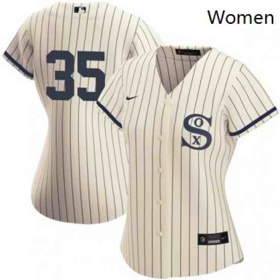 Women Chicago White Sox Field of Dreams 35 Frank Thomas Cream Jersey